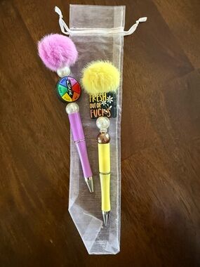 NEW Playful Fuzzy Pom Pens